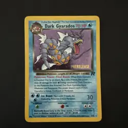 Pokemon TCG Team Rocket Dark Gyarados 8 Prerelease Holographic Rare Card - Image 1