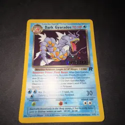 Pokemon TCG Team Rocket Dark Gyarados 8 Prerelease Holographic Rare Card - Image 2