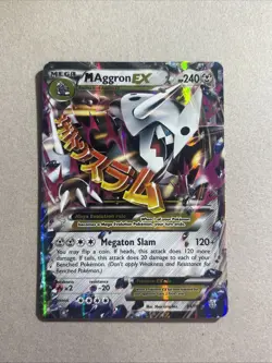 Pokemon M Aggron EX 94/160 XY Primal Clash Mega Holo Ultra Rare 2015 - Image 1