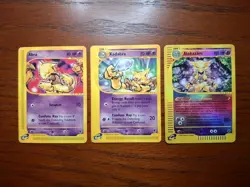 Pokemon 2002 Expedition E-series Alakazam Evolution Set Reverse Holo Nice! - Image 1