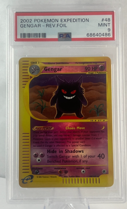 GENGAR Reverse Holo 48 2002 Pokemon Card Expedition PSA 9 - Image 1