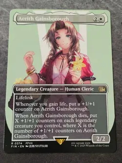 Aerith Gainsborough (Borderless) MTG Final Fantasy Regular FIN 374 - Image 1