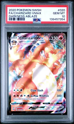 2020 POKEMON SWORD & SHIELD DARKNESS ABLAZE #020 FULL ART/CHARIZARD VMAX PSA 10 - Image 1