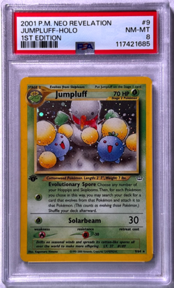 Jumpluff Holo 1st Edition PSA 8 NM-MT (2001) Pokemon Neo Revelation 1st Ed 9/64 - Image 1
