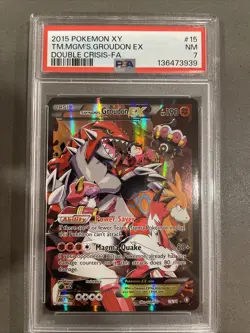 Pokemon TCG Team Magma's Groudon EX Holo Rare Card 15/34 Double Crisis PSA 7 - Image 1