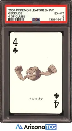 Pokemon 2004 Geodude 4 Of Clubs LeafGreen Playing Card Japanese PSA 6 - Image 1