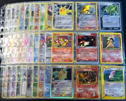 Lot of 90 ALL HOLO Vintage Pokemon Card Binder Collection - Image 1