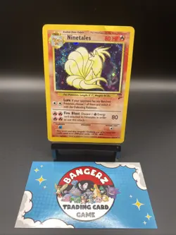 Pokemon TCG Ninetales Base Set 2 Holo Unlimited Rare Card 13/130 With Swirl - Image 1