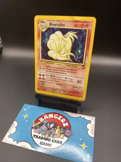 Pokemon TCG Ninetales Base Set 2 Holo Unlimited Rare Card 13/130 With Swirl - Image 2