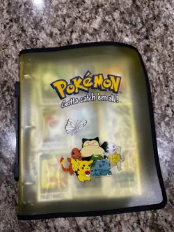 Pokemon Carddass File Cards 27 Bandai 1996 Japanese With Vintage Yellow Binder - Image 2