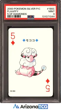 Pokemon 2000 Flaaffy 180C 5 Diamonds Pokemon Silver Playing Cards Japanese PSA 9 - Image 1
