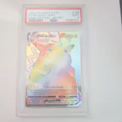 Pokemon TCG SWSH Full Art Pikachu VMAX Vivid Voltage Secret Card - Grade 9 Mint - Image 1