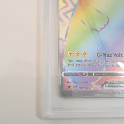 Pokemon TCG SWSH Full Art Pikachu VMAX Vivid Voltage Secret Card - Grade 9 Mint - Image 2