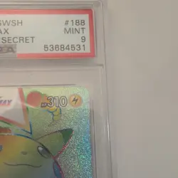 Pokemon TCG SWSH Full Art Pikachu VMAX Vivid Voltage Secret Card - Grade 9 Mint - Image 4