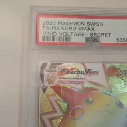 Pokemon TCG SWSH Full Art Pikachu VMAX Vivid Voltage Secret Card - Grade 9 Mint - Image 5
