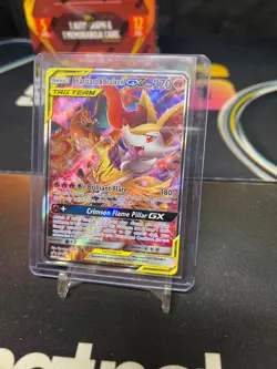 Charizard & Braixen GX SM230 tag team Sun & Moon Black Star Promo Card mint - Image 1