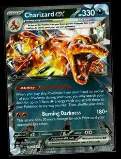 Charizard EX Obsidian Flames 125/197 SV03 Double Rare Holo Card NM Condition - Image 1