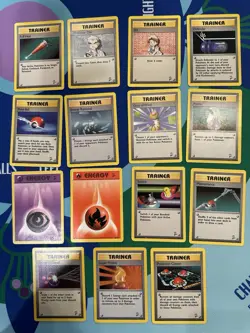 Lot Of 15 Base Set 2 Pokemon Cards Trainer & Energy Uncommons! - Image 1