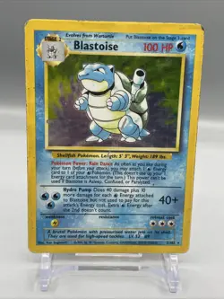 Pokemon Blastoise 002/102 Holo, Base Set Card, HP - Image 1
