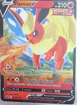 Pokemon TCG Cards Flareon V SWSH149 Black Star Promo Holo NM-M - Image 1