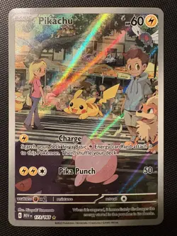 2023 Pokemon Scarlet & Violet 151 Pikachu IR 173/165 ILLUSTRATION RARE HOLO Card - Image 1