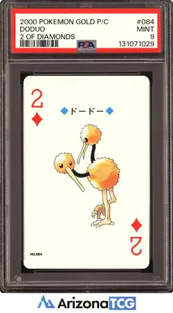 Pokemon 2000 Doduo #084 2 Of Diamonds Pokemon Gold Playing Card Japanese PSA 9 - Image 1