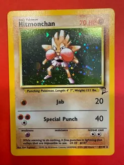 Hitmonchan 008/130 Base Set 2 Holo Pokemon Card - Image 1