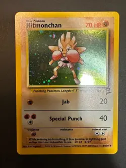 Hitmonchan 008/130 Base Set 2 Holo Pokemon Card - Image 4