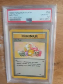 Pokemon Card 1st Edition Fossil #58 Mr Fuji PSA 10 GEM MINT WOTC 1999 Vintage - Image 3