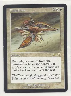 MTG EXODUS: 1x NM- Cataclysm Magic the Gathering Card Sacrifice All Permanents - Image 1