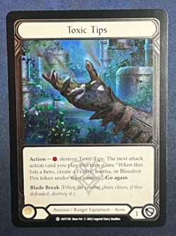 FAB OUT158 Toxic Tips COLD FOIL Assassin Ranger Equipment Flesh & Blood TCG - Image 1