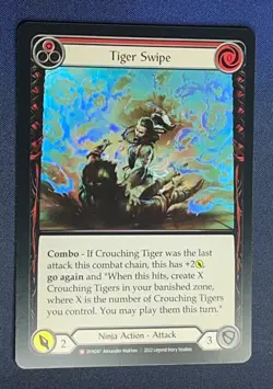 FAB DYN047 Tiger Swipe Ninja Action FOIL Majestic Flesh and Blood TCG - Image 1