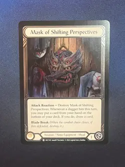 FAB OUT140 Mask of Shifting Perspectives COLD FOIL Ninja Equipment Flesh & Blood - Image 1