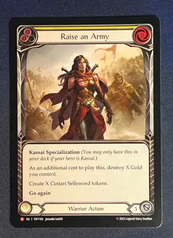 FAB HVY105 Raise an Army Warrior Action Majestic Flesh and Blood TCG - Image 1