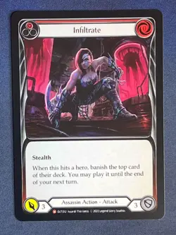 FAB OUT012 Infiltrate Assassin Action Majestic Flesh and Blood TCG - Image 1
