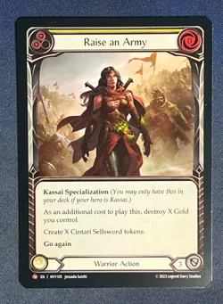 FAB HVY105 Raise an Army Warrior Action FOIL Majestic Flesh and Blood TCG - Image 1