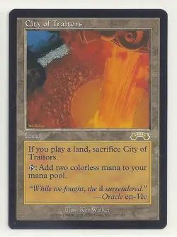 MTG EXODUS: 1x NM/M City of Traitors Magic the Gathering Card +2 Colorless Mana - Image 1