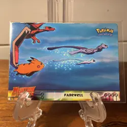 1999 Topps Pokemon Card Farewell #39 Mewtwo Strikes Back Blue Logo - Image 1