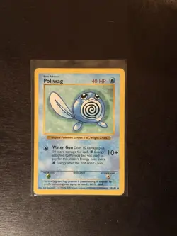 Poliwag 59/102 SHADOWLESS Base Set - Pokemon Card 1999 Non Holo MP/LP - Image 1