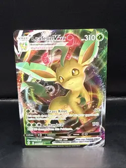 Pokemon TCG Leafeon VMAX Holo Ultra Rare Card Evolving Skies 008/203 - Image 1