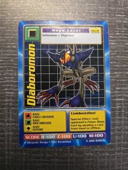 Vintage Digimon CCG Movie Promo Card Diaboromon MO-12 - Image 1