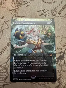 MTG Greater Auramancy Confetti Foil Anime Borderless Enchanting Tales Eldraine - Image 1