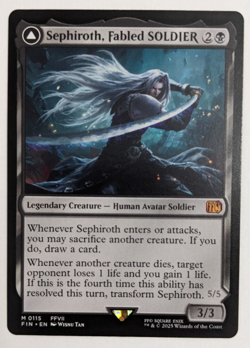 Sephiroth, Fabled SOLDIER (0115) Final Fantasy FIN, Magic MtG, Regular - NM! - Image 1