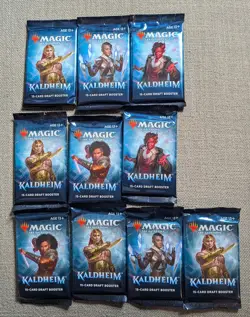 10 Sealed Kaldheim Draft Booster Packs Magic The Gathering - Image 2