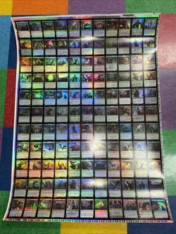 MTG Magic the Gathering War of the Spark FOIL Uncut Rare/Mythic Sheet - Image 1