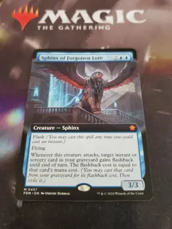Mtg. Sphinx of Forgotten Lore. Borderless. Foundations. Pack Fresh - Image 1