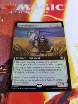 Mtg. Skyknight Squire. Foil Borderless. Foundations. Pack Fresh - Image 1