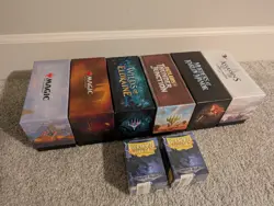 MTG Magic The Gathering Accessories Lot Empty Bundle Boxes Dragon Shield Sleeves - Image 1