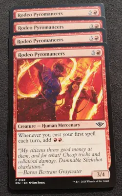 Rodeo Pyromancers X4 - Playset - OTJ - MTG - NM Unplayed - EN - 0143 - Image 1