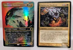 2x MTG Maelstrom Wanderer: Borderless Foil CMM 684 NM & Planechase 2012 101 LP - Image 1